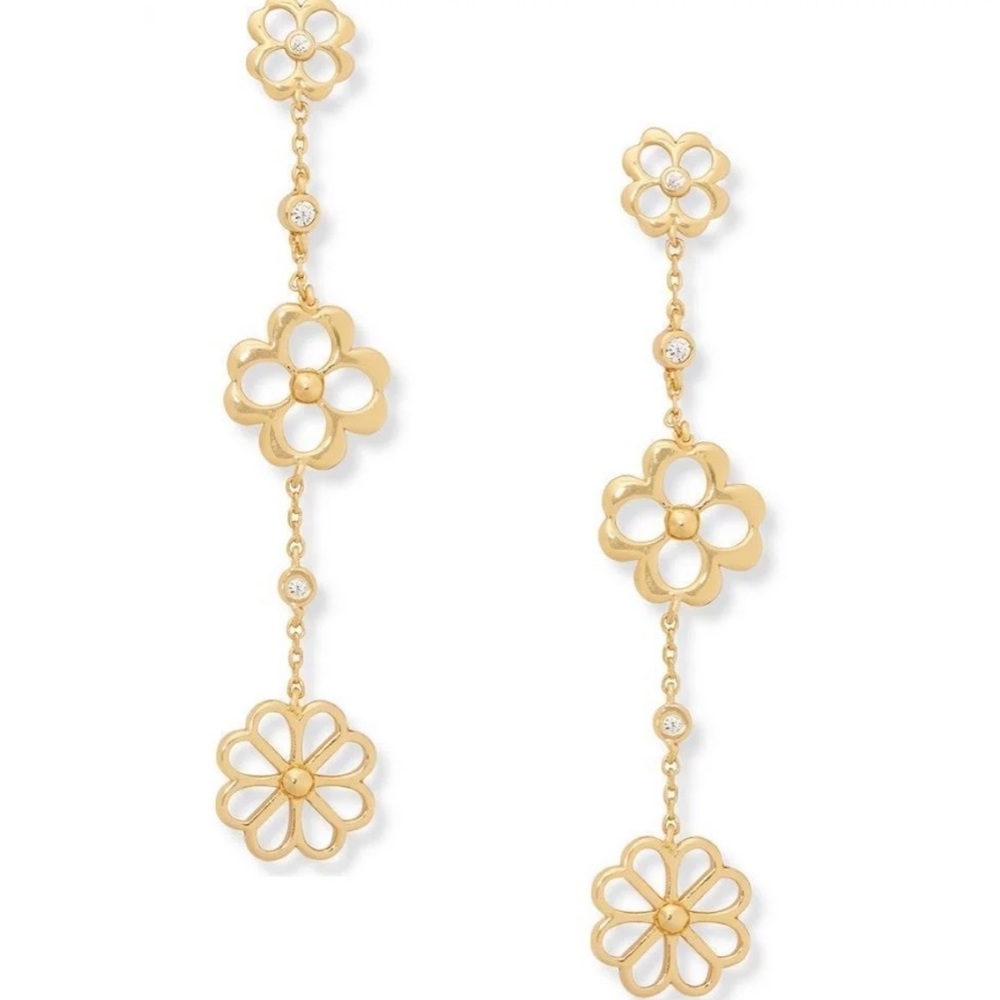 $88 Kate Spade Spade Floral Linear Earrings